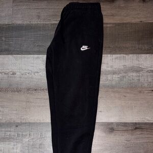 Nike Kids Black Sweatpants with White Logo
